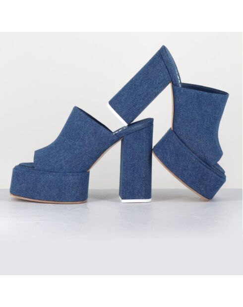 Blaue Jeanspantoffeln von Sue — 11,5 cm Absatz