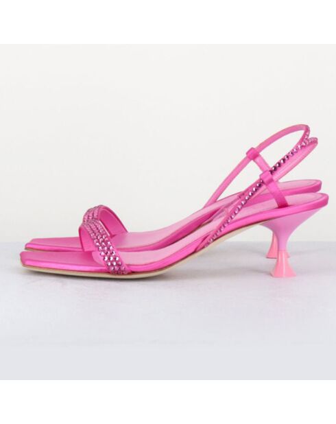 Sandalias de satén Tami rosas - tacón de 5,5 cm