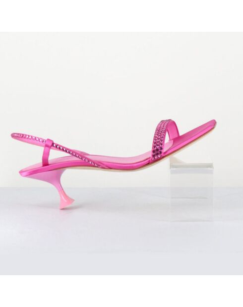 Sandalias de satén Tami rosas - tacón de 5,5 cm