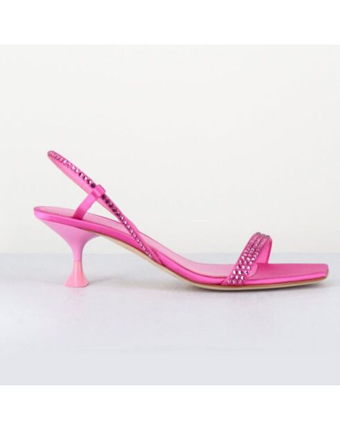 Sandalias de satén Tami rosas - tacón de 5,5 cm