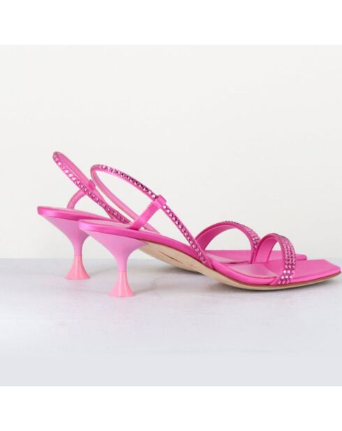 Sandalias de satén Tami rosas - tacón de 5,5 cm