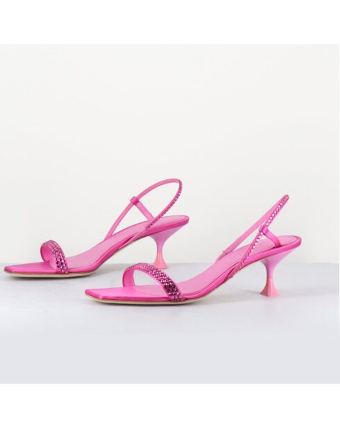 Sandalias de satén Tami rosas - tacón de 5,5 cm