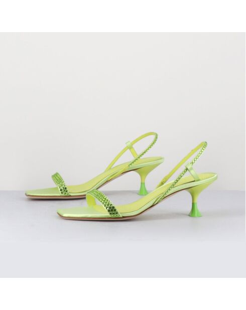 Grüne Tamisatinsandalen - 5,5 cm Absatz