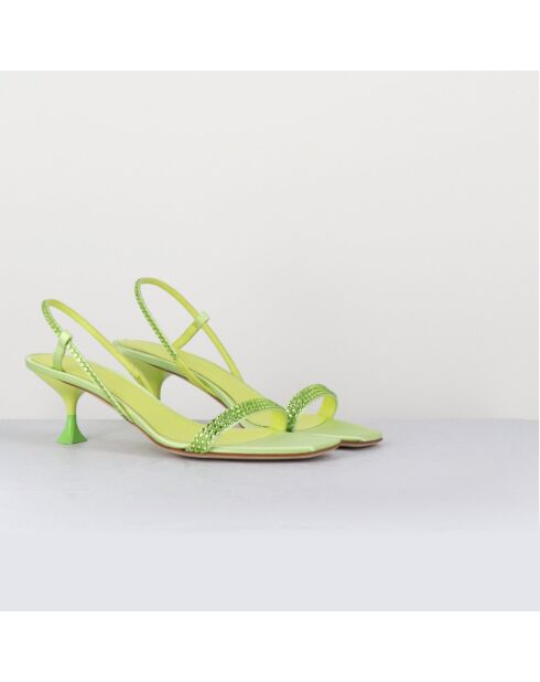 Grüne Tamisatinsandalen - 5,5 cm Absatz