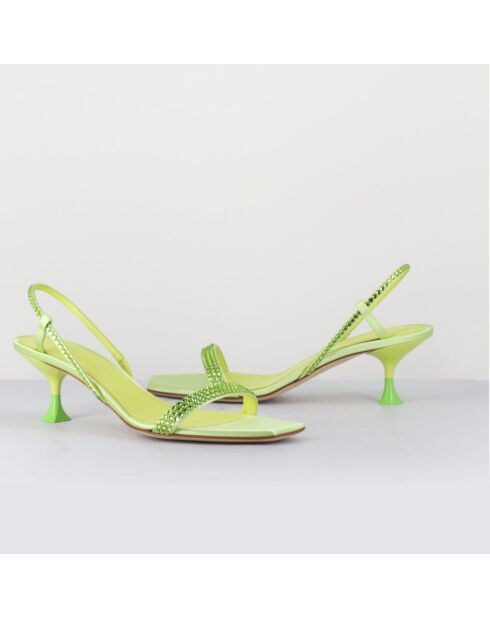 Grüne Tamisatinsandalen - 5,5 cm Absatz