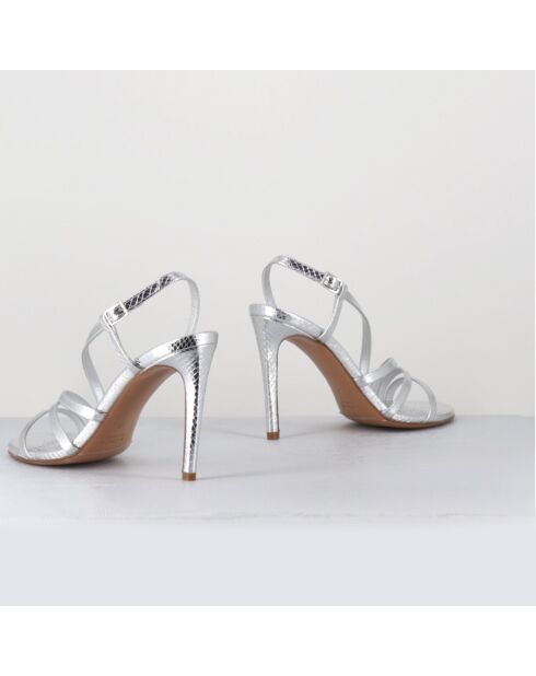 Sandali Korni in pelle argentata - tacco 10 cm