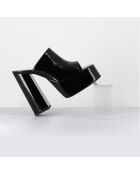 Sandales en Cuir verni Marchi noires - Talon 13 cm