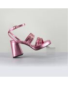 Sandales en Cuir Minate roses - Talon 9.5 cm