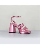 Sandales en Cuir Minate roses - Talon 9.5 cm