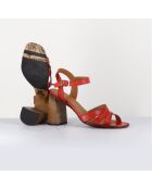 Sandales en Cuir rouges - Talon 8.5 cm