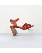 Sandales en Cuir rouges - Talon 8.5 cm