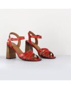 Sandales en Cuir rouges - Talon 8.5 cm