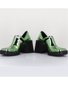 Sabots en Cuir verni Kim verts - Talon 8 cm