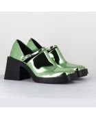 Sabots en Cuir verni Kim verts - Talon 8 cm