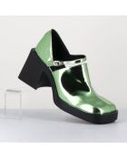Sabots en Cuir verni Kim verts - Talon 8 cm