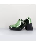 Sabots en Cuir verni Kim verts - Talon 8 cm