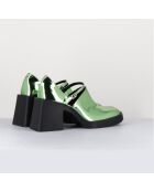 Sabots en Cuir verni Kim verts - Talon 8 cm