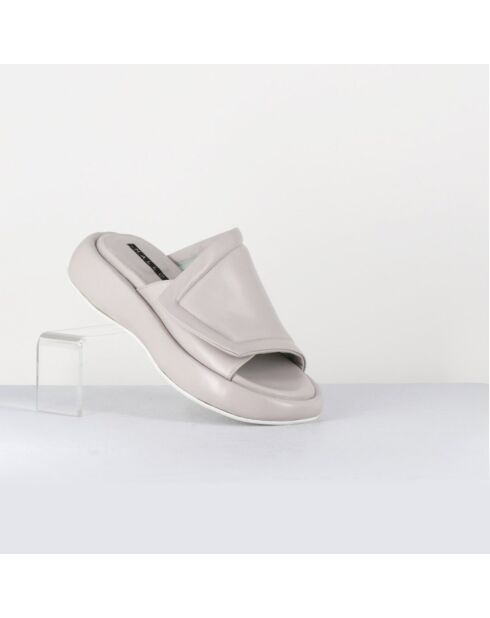 Mules en Cuir Rombo grises