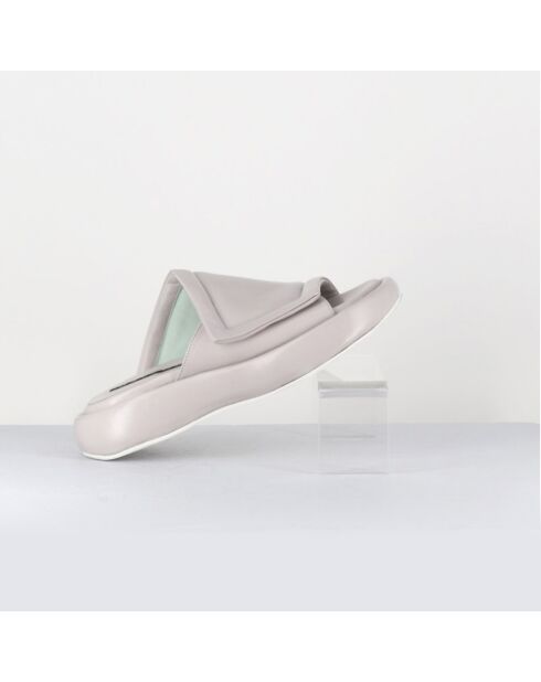 Mules en Cuir Rombo grises