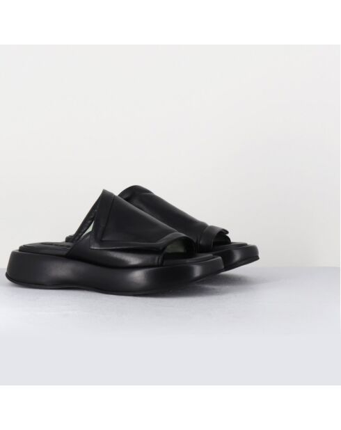 Mules en Cuir Rombo noires