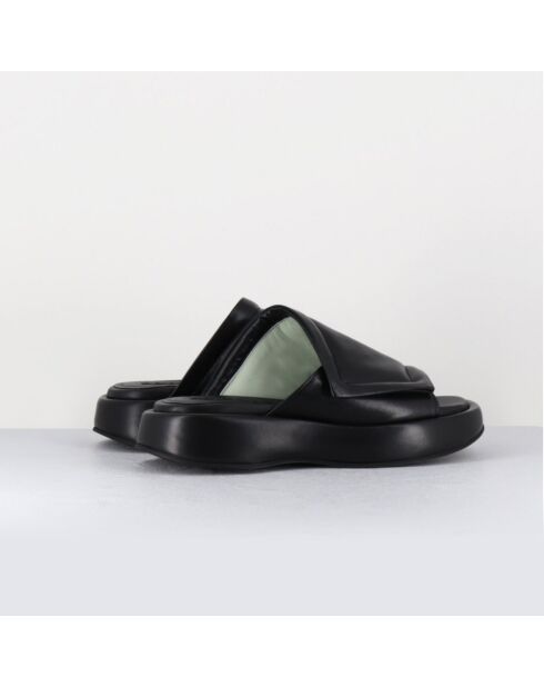 Mules en Cuir Rombo noires