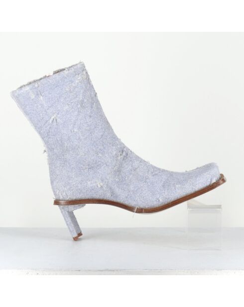 Boots en Jean Brenda bleu denim - Talon 6.5 cm