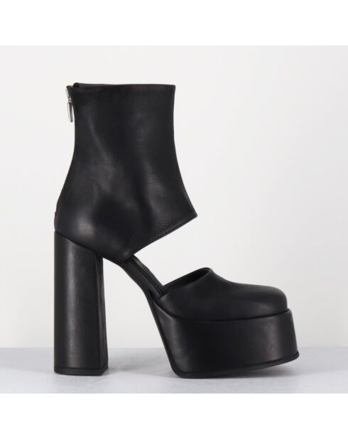 Boots en Cuir noires - Talon 13 cm
