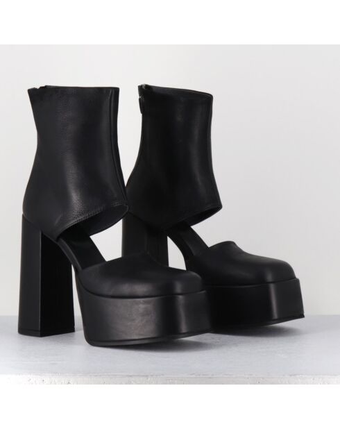 Boots en Cuir noires - Talon 13 cm