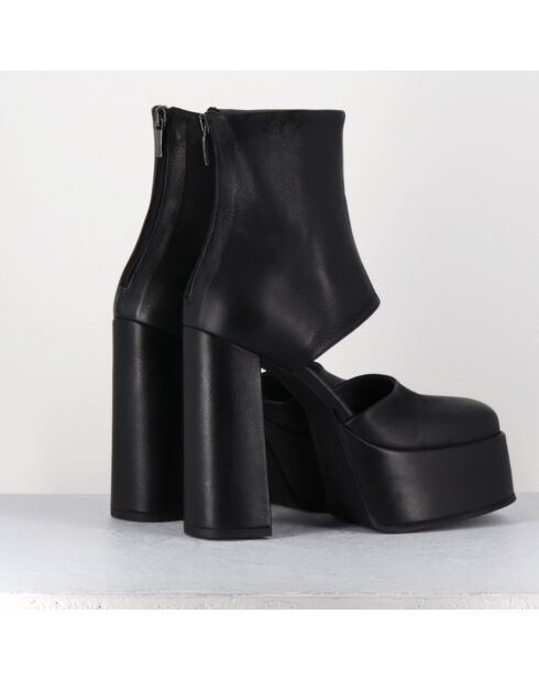 Boots en Cuir noires - Talon 13 cm