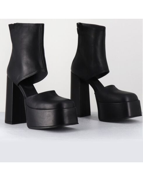 Boots en Cuir noires - Talon 13 cm