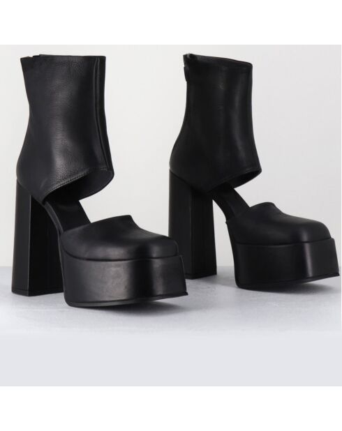 Boots en Cuir noires - Talon 13 cm