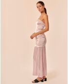 Daho candy Maxikleid aus Leinen und Seide