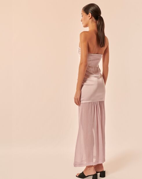 Daho candy maxi-jurk van linnen en zijde