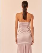 Daho candy Maxikleid aus Leinen und Seide