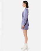 Robe Courte 100% Soie Dune american purple