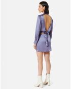 Robe Courte 100% Soie Dune american purple