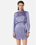 Robe Courte 100% Soie Dune american purple