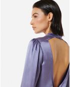 Robe Courte 100% Soie Dune american purple