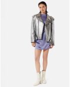 Robe Courte 100% Soie Dune american purple