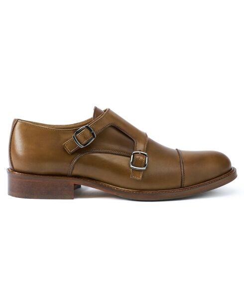 Berretto Monk Straight in pelle kaki
