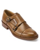 Monk Straight Cap en Cuir kaki
