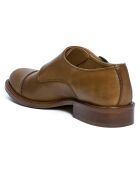 Monk Straight Cap en Cuir kaki