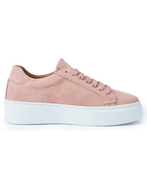 Sneakers Classic Lace-Up en Cuir roses