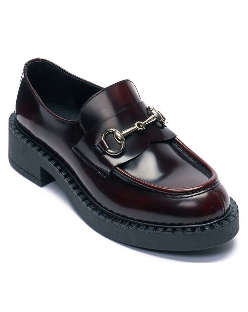 Mocassins Bit en Cuir bordeaux