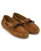 Mocassins Driver en Velours de Cuir marron