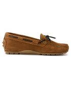 Mocassins Driver en Velours de Cuir marron