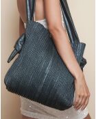 Grand Sac en Cuir Pink crack orage - 48x34 cm