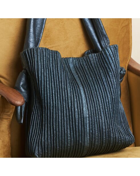 Grand Sac en Cuir Pink crack orage - 48x34 cm