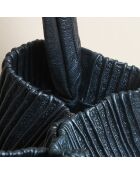 Grand Sac en Cuir Pink crack orage - 48x34 cm