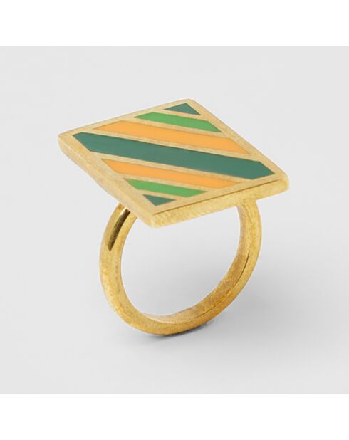 Regenboog gouden groene ring